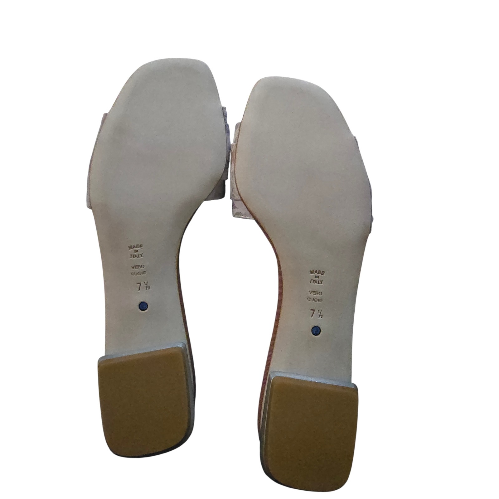 Something Bleu Cappy Mauve Floral Jacquard Crystal Buckle Slide Sandals7.5 Italy — image 6 of 8